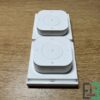 2er-Set Doppel-Kippschalter-Abdeckung, Antik Messing – Mit Perlenrand, Metall, Korrosionsbeständig, 12x12 Cm